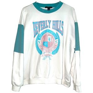 beverly hills colorblock sweatshirt